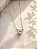Colar Moissanite ponto de luz coração 7,7mm - Imagem 1