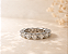 Anel inteiriço Moissanite pedras redondas - Imagem 2
