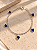 Pulseira elos com corações em zircônia azul - Imagem 1