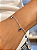 Pulseira elos com corações em zircônia azul - Imagem 2
