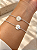 Pulseira personalizada plaquinha com letra e coração vazado - Imagem 1