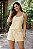 Pijama Feminino Curto de Alça Amarelo - Imagem 2