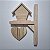 Placa Pinus Coração e Casinha 30x20x5cm - Imagem 1