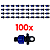 Conector Final  Com Anel Azul 100 unidades - Netafim - Imagem 1