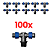 Conector Te Para Flexnet Anel Azul 1/2" Rosca Macho - Netafim -100 Unid - Imagem 1