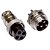 Conector de Cabo 4 Vias Mike GX16-4 Macho + Fêmea LS3003-3010 - Imagem 1