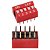 DIP Switch 5 Vias Tipo PTH 180° Vermelho Série DS1040-05 CONNFLY - Imagem 1