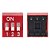 CONNFLY DS1040-03 Chave DIP Switch 3 Vias 180 Graus Vermelha PTH - Imagem 2