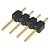 Barra de Pinos 4 Contatos Macho 180° 2.54mm – Modelo DS1021-1*4SF11-B - Imagem 1
