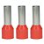 Terminal Tubular Tipo Ilhós 0,75mm² Isolação Vermelha - Imagem 1