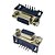 DB9 Fêmea 90º Right Angle PCB Soldável Conector Serial RS232 Preto - Imagem 1