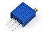 Trimpot 3296W 202 2K Ohms 25 Turnos Vertical Cermet 0.5W - Imagem 3