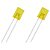 LED PTH Amarelo Difuso Formato Retangular 2x5x7mm 253UYD1G-Y2-1A - Imagem 1