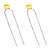 Capacitor Cerâmico 47nF (473) 50V 10% Multicamadas Amarelo - Imagem 1