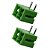 Borne Macho 2 Polos 3.81mm Horizontal 90° Verde Fechado EDGR-3.81-2 - Imagem 1