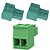 Borne Fêmea 2 Vias 3.81mm 180 Graus para Placa PCB (ZBK200R-3.81-2) - Imagem 1