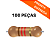 100x Resistor Axial 1K15 1% CR25 0.25W PTH - Imagem 1