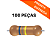 100x Resistor Axial 680K 1% CR25 0.25W PTH - Imagem 1