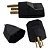 Adaptador Elétrico 3 Pinos 15A 250V Conversor Tomada Antiga Preto - Imagem 1