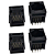 Conector Modular RJ45 Fêmea 8P8C Horizontal Preto Samtec MODS-G-8P8C-E - Imagem 1