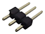 Barra de Pinos 3 Vias Macho 1x3 Passo 2.54mm para PCB - Imagem 1