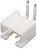 Conector Macho KK 2 Pinos 2,5mm Ângulo 90° Branco DS1069-2M - Imagem 1