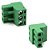 Borne Fêmea 3 Polos Passo 5,08mm 90° Verde KF2EDGK-5.08-03P - Imagem 2