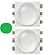 LED de Potência Verde 0.2W 60mA SMD 4040 Crab PP6N-TLGE - Imagem 1