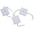 Kit com 3 Módulos LED SMD Alta Potência 0,85W Branco 12V DC ZH334F-W - Imagem 1