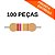 100x Resistor 270K 5% 1/4W Axial PTH CR25 - Imagem 1