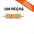 100x Resistor 33K 5% 1/4W Axial PTH CR25 - Imagem 1