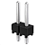 Conector Barra de Pinos 2 Vias Macho 2,54mm 1x2 PTH - Imagem 1