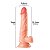 Pênis realístico em silicone com testículo e ventosa (19,5x4,8cm) - Imagem 1