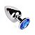 Kit 3uni Plug anal em metal com jóia redonda na base (P/M/G) - Imagem 2