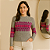 Blusa Tricot Mosaico em Relevo Manga Longa - Imagem 7
