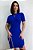 Vestido de Tricô Feminino Midi Modal Tubinho Manga Curta Colado com Fenda Lateral e Gola - Imagem 5