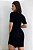 Vestido de Tricô Feminino Midi Modal Tubinho Manga Curta Colado com Fenda Lateral e Gola - Imagem 9