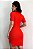 Vestido de Tricô Feminino Midi Modal Tubinho Manga Curta Colado com Fenda Lateral e Gola - Imagem 14