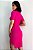 Vestido de Tricô Feminino Midi Modal Tubinho Manga Curta Colado com Fenda Lateral e Gola - Imagem 10