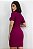 Vestido de Tricô Feminino Midi Modal Tubinho Manga Curta Colado com Fenda Lateral e Gola - Imagem 12