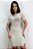 Vestido de Tricô Feminino Midi Modal Tubinho Manga Curta Colado com Fenda Lateral e Gola - Imagem 4
