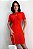 Vestido de Tricô Feminino Midi Modal Tubinho Manga Curta Colado com Fenda Lateral e Gola - Imagem 6