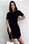 Vestido de Tricô Feminino Midi Modal Tubinho Manga Curta Colado com Fenda Lateral e Gola - Imagem 3