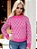Blusa Tricot Manga Longa Geométrica - Estampa Colorida em Tricô Premium - Imagem 9