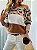 Blusa Tricot Manga Longa Onça Animal Print - Veste 36 ao 42 - Imagem 1