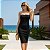 Vestido Midi Tomara Que Caia Tricô Modal Canelado Tubinho Colado - Imagem 7