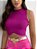 Cropped Tricot Modal Decote V na Barriga Sem Mangas Verão - Imagem 6