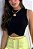 Cropped Tricot Modal Decote V na Barriga Sem Mangas Verão - Imagem 7