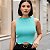 Cropped Tricot Modal Decote V na Barriga Sem Mangas Verão - Imagem 3