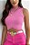 Cropped Tricot Modal Decote V na Barriga Sem Mangas Verão - Imagem 8